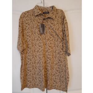 Roundtree & Yorke Cotton Modal Blend Novelty Sasquath Polo Shirt XL NEW Beige